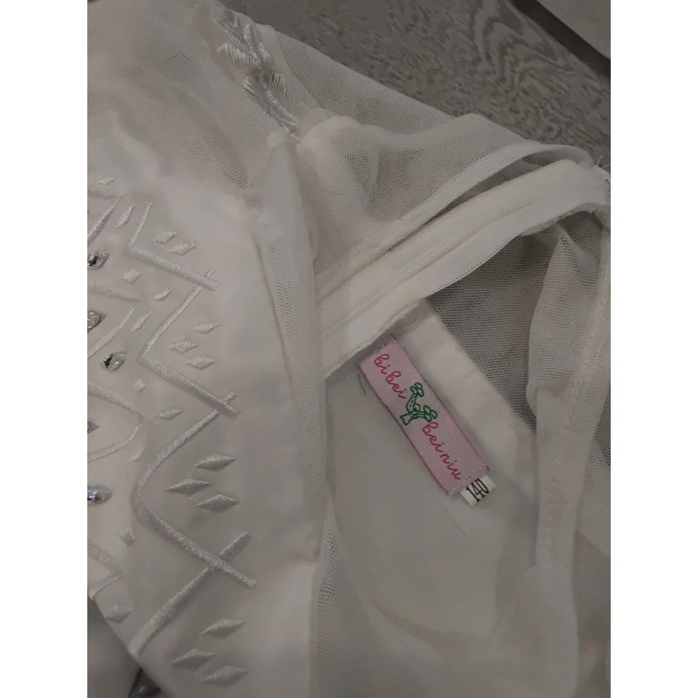 Frozen White Ombre‎ Sparkle Costume Dress Girls Kids Size 10-12